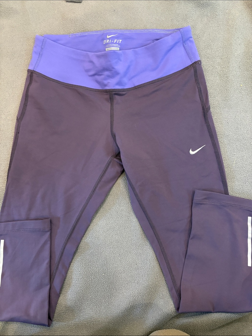 Nike Purple and Lilac Dri-FIT Leggings